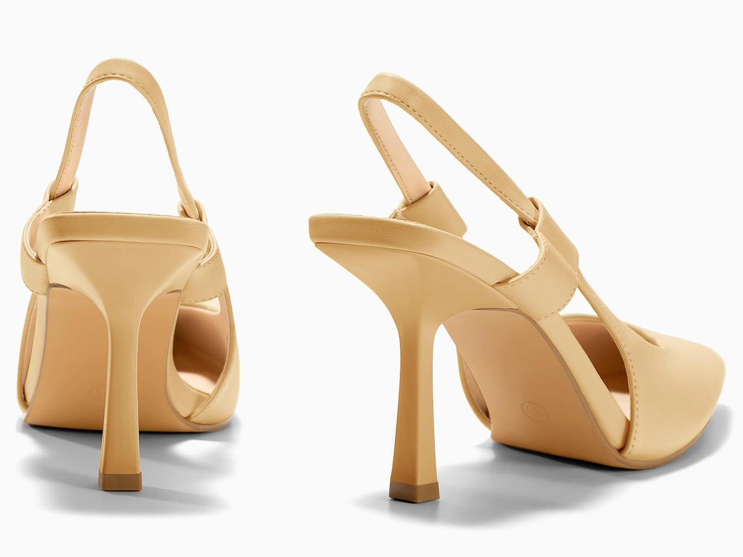 Women's Slingback Heels Closed Pointed Toe Slip-on Kitten Heels