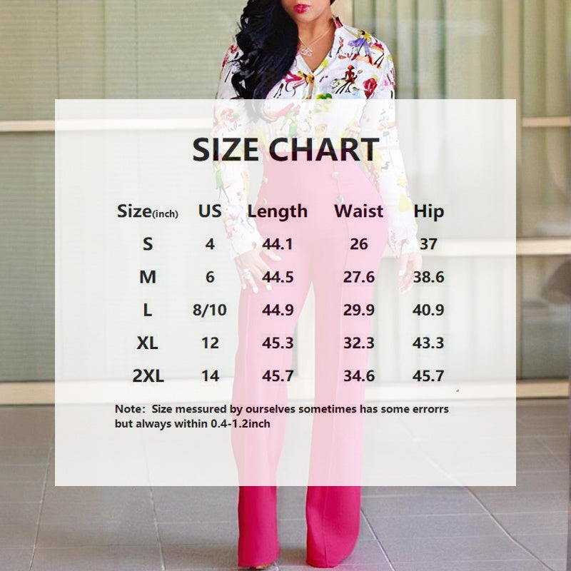 Women's Elegant High-Waisted Wide Leg Pants