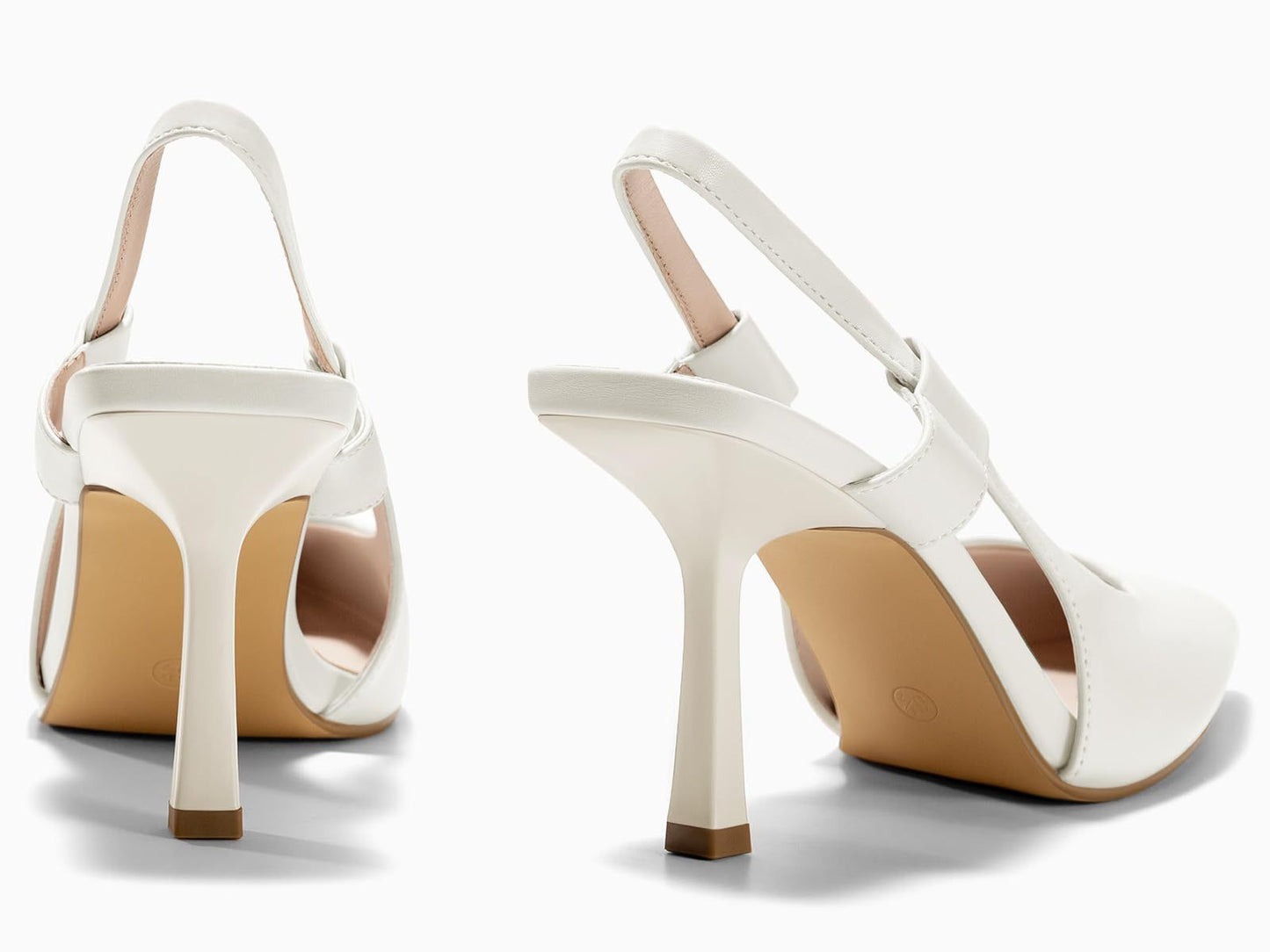 Women's Slingback Heels Closed Pointed Toe Slip-on Kitten Heels